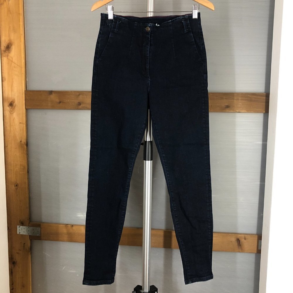 Sandwich_ Slim Fit Tregging Denim Jean Skinny High‎ Rise Jegging Dark Blue Sz 38
